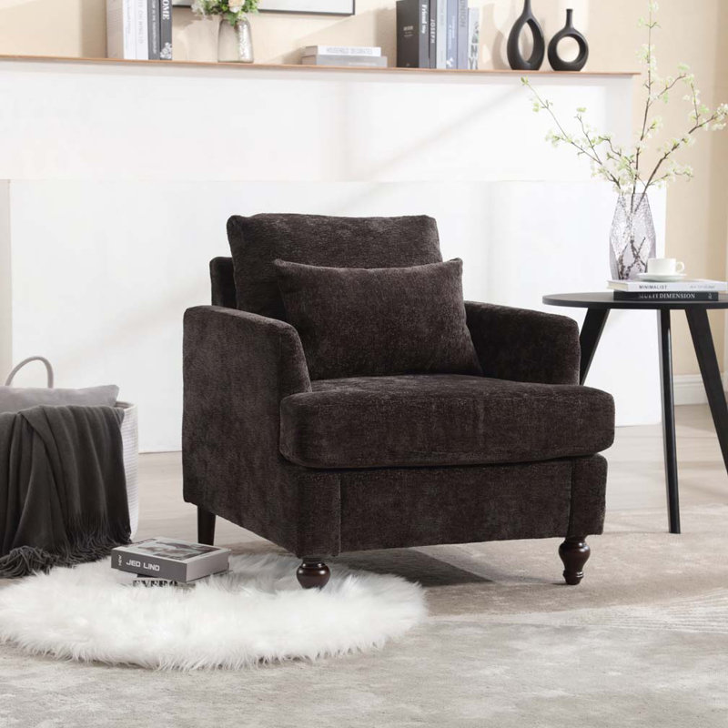Fauteuil Chenille, Noir, noir, noir, noir