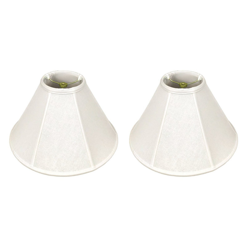 Abat-jour cloche en lin (araignée), Lin blanc, H 12,5 po x l 20 po x P 7 po