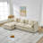 110" Chenille SOFA, Modular Combination SOFA, Deep Seated SOFA With Cushion-1839145231