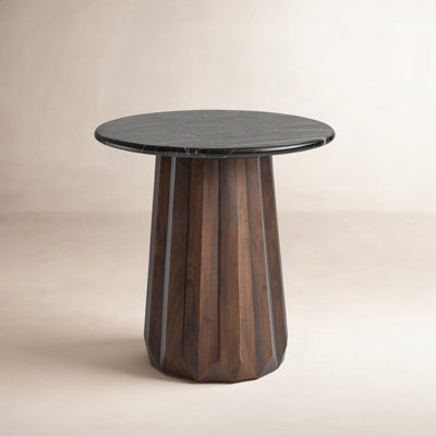22" Genuine Marble End Table