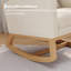 Chaise berçante - Fauteuil oscillant inclinable moderne avec coussin et poches latérales - Chaise de chambre de bébé et de salon confortable-19849808