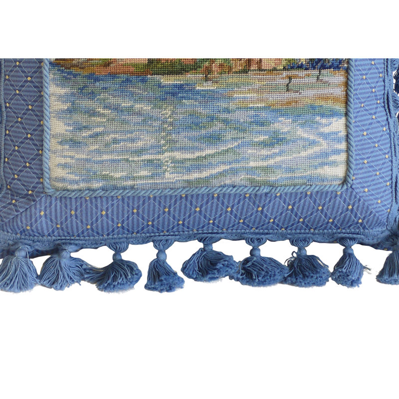 Southern Lighthouse Needlepoint Throw Pillow