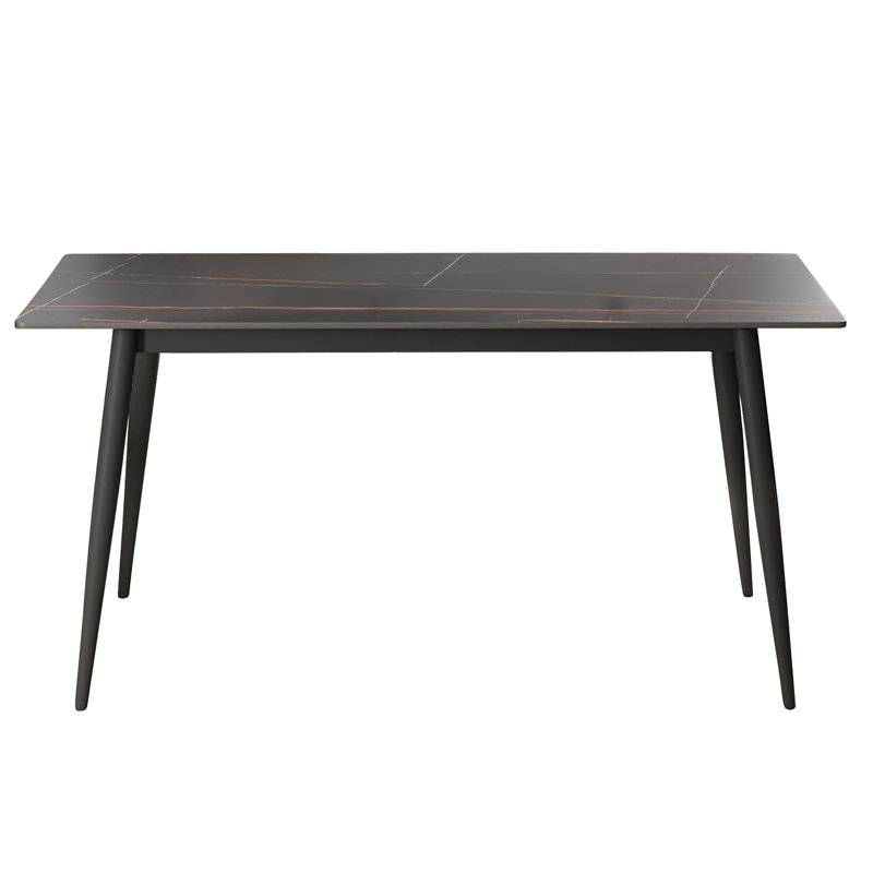 Table de salle à manger 62,99 po Modern Stone, Noir