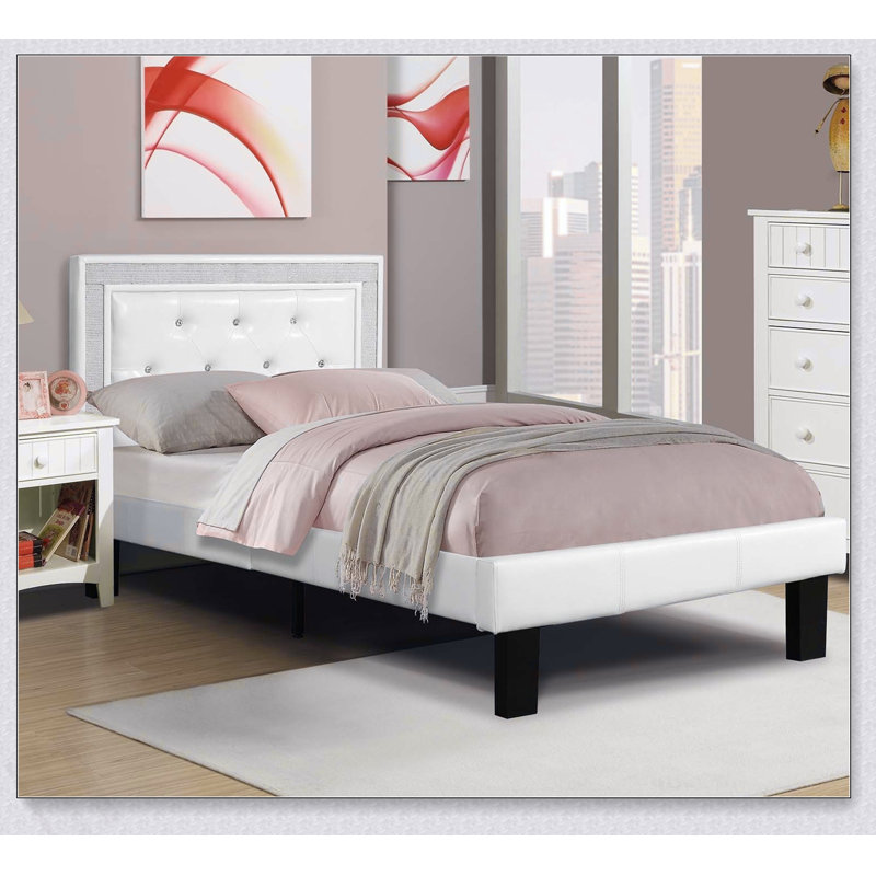 Lit de style Glamours, Blanc