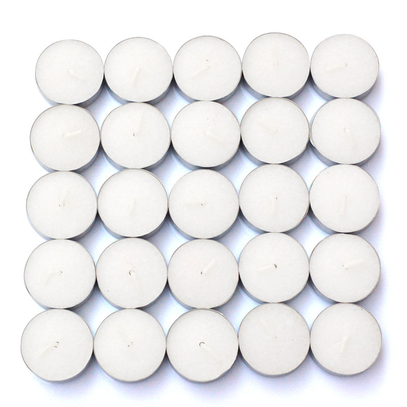 Citronella Scented Tealight Candle with Metal Holder, White, Set of 100