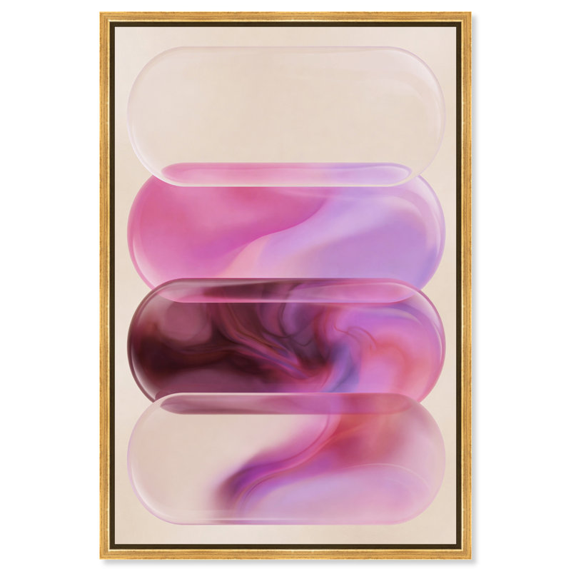 Clear Rose Print by Oliver Gal, 25"H x 17"W, Gold Floater Frame
