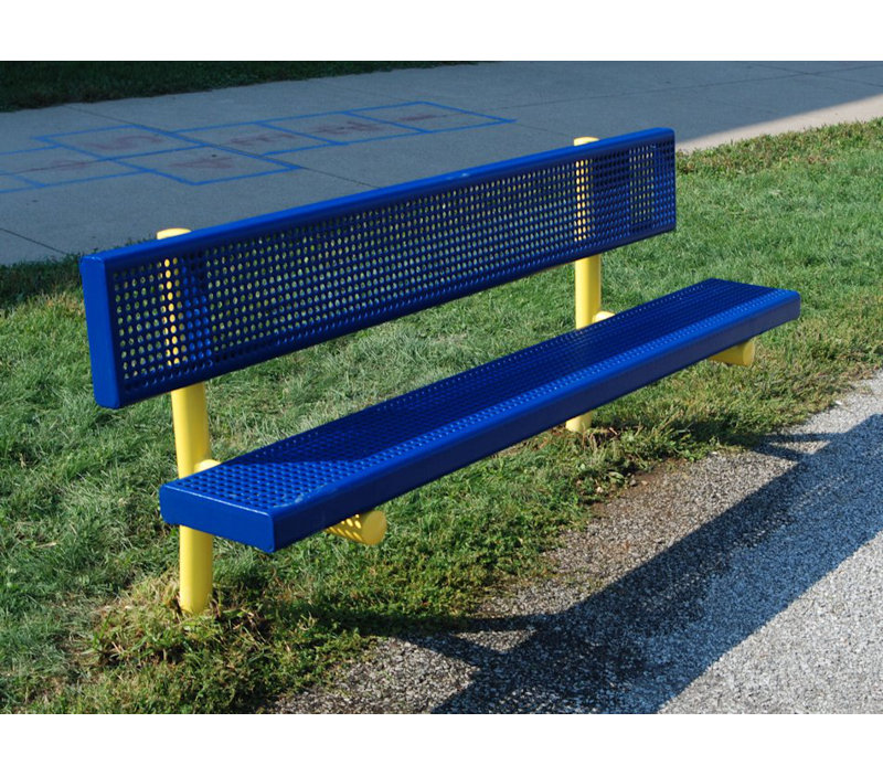 Coated Steel Park Bench, 36" H x 72" W x 18" D