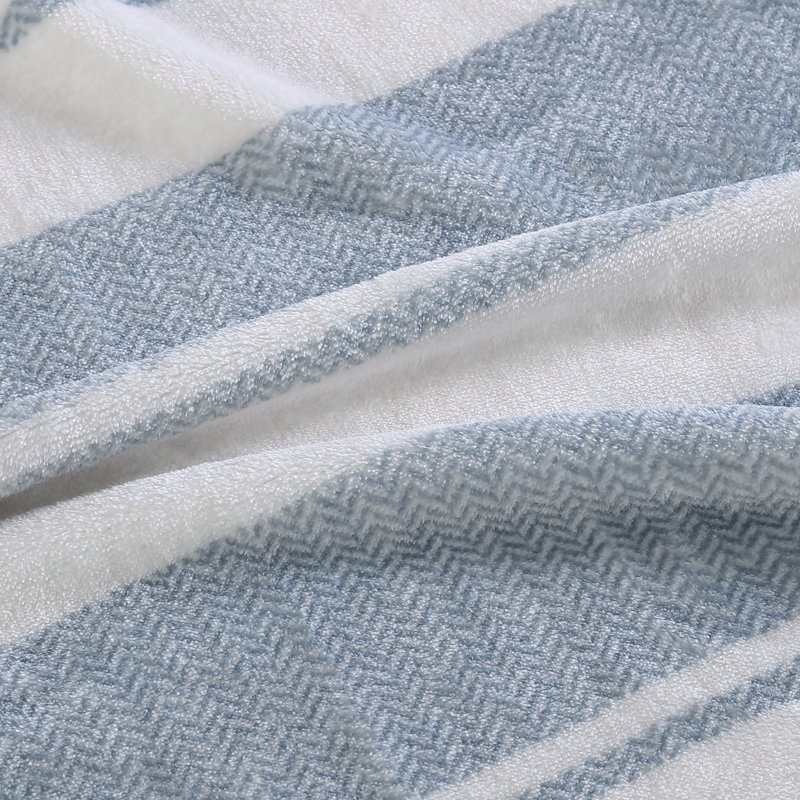 Couverture réversible en molleton ultra doux Eddie Bauer, Double/Grand, Jeté Stones gris rayé