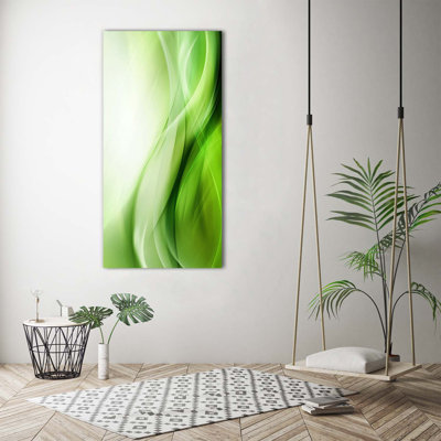 Green Waves Background - Wrapped Canvas Print