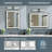 Beveled Black Brushed Framed LED Lighted Bathroom Mirror, Anti-Fog, Tempered Glass, Touch Sensor, 3 Colors, Dimer, Front Light-102641710