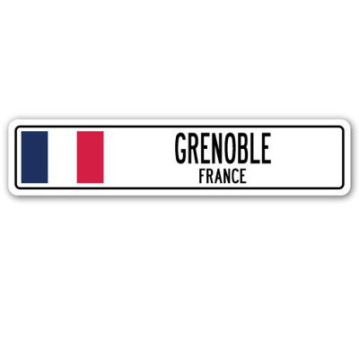 Enseigne de rue en aluminium de drapeau de la France