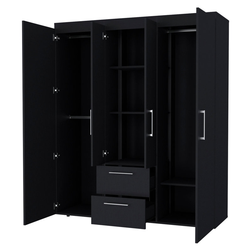 Commode combinée 70 po à quatre portes et deux tiroirs 70 po