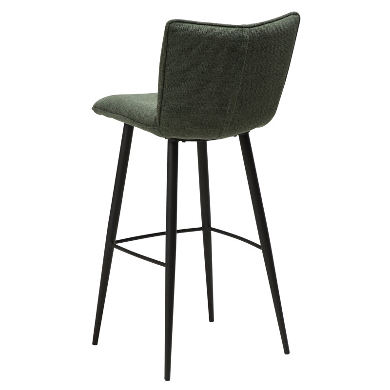 Upholstered Bar Stool, Green