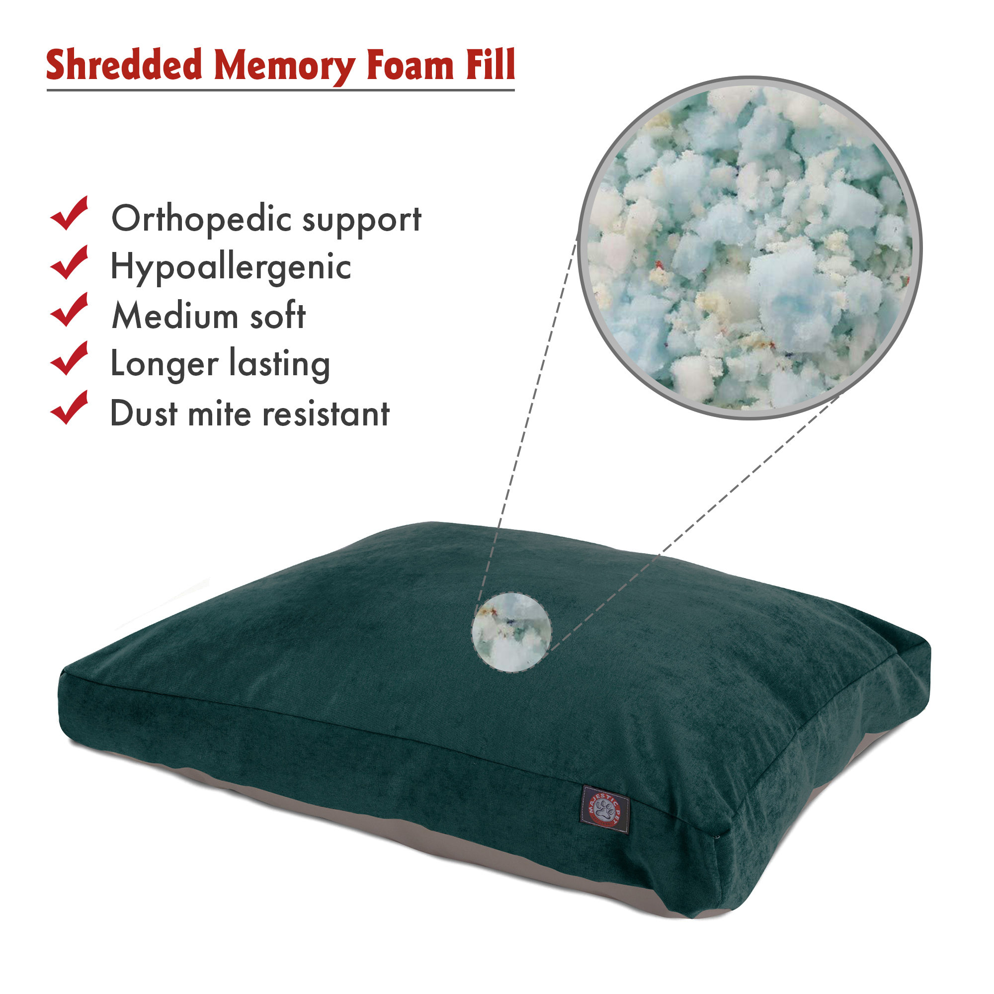 Villa Pillow, Large (36" W x 44" D x 5" H);, Marine