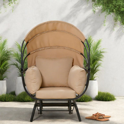 Comfort Patio Lounge Chairs, Steel Egg Chair Modern Patio Home Relaxing