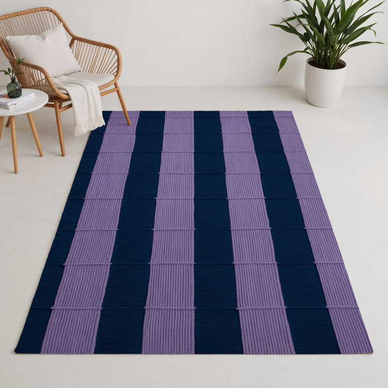 Tapis d'intérieur et d'extérieur à carreaux bleu, Rectangle 5 pi x 7 pi