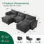 Canapé modulaire en U avec repose-pieds, canapé modulaire pour salon, gris foncé-1981317856-1981317863