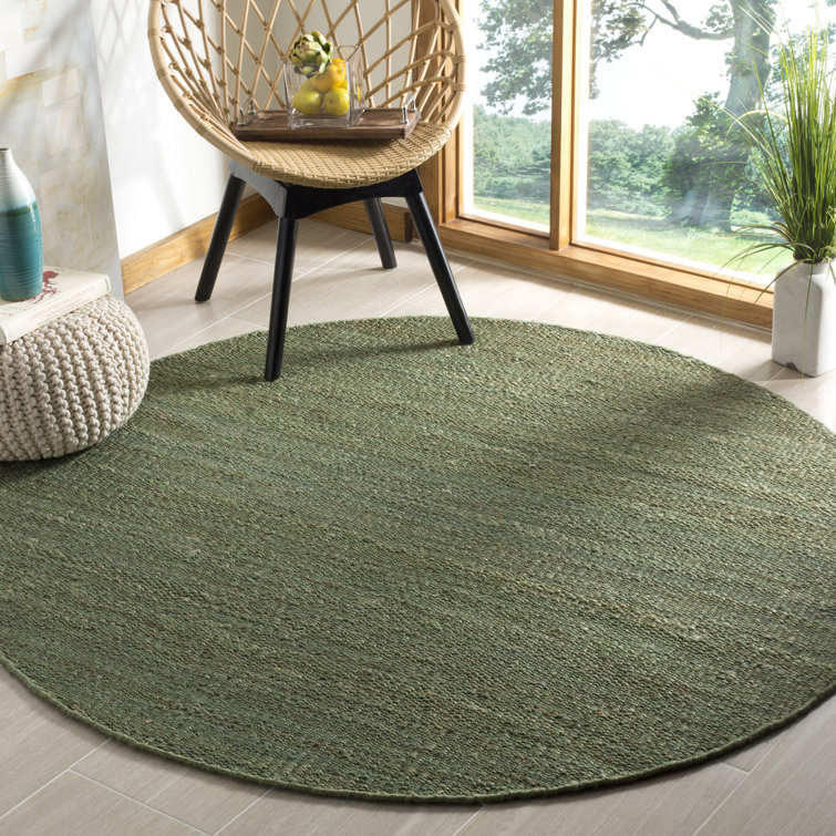 Fitzwater Natural Fiber Hand Woven Jute Striped Rug