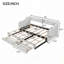 Extendable Upholstered Daybed with Two Drawers-73011100