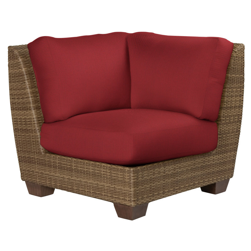 Chaise de patio avec coussins Saddleback, Denver Scarlett Sunbrella®, Moka