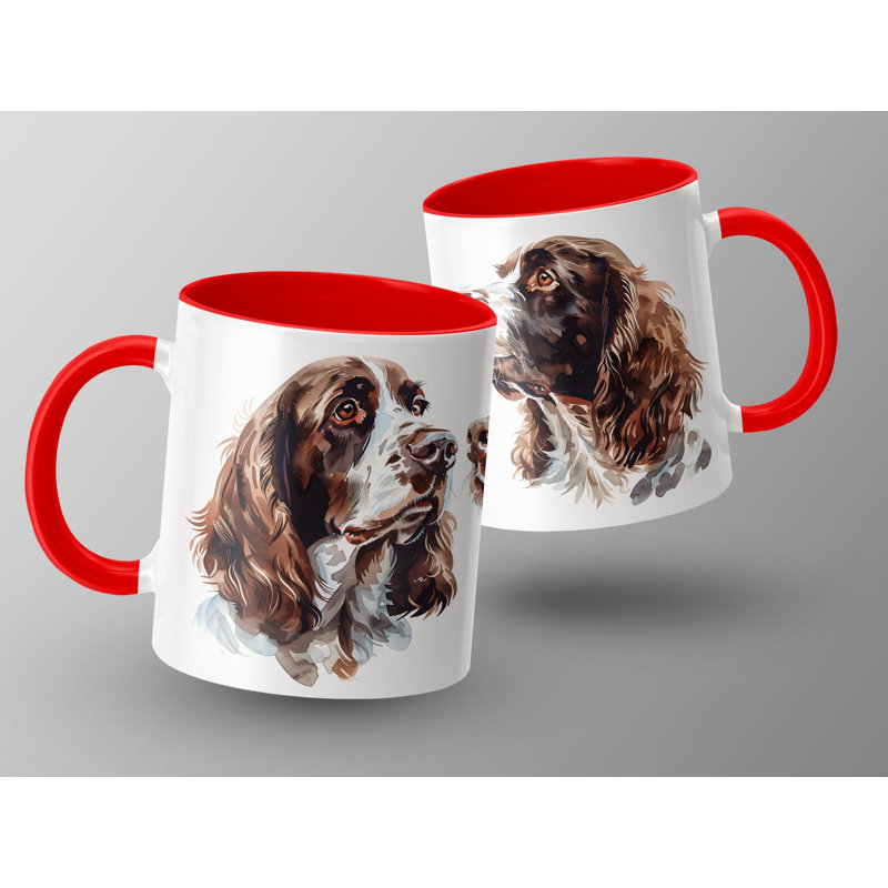 Ceramic Coffee Mug, Red, 3