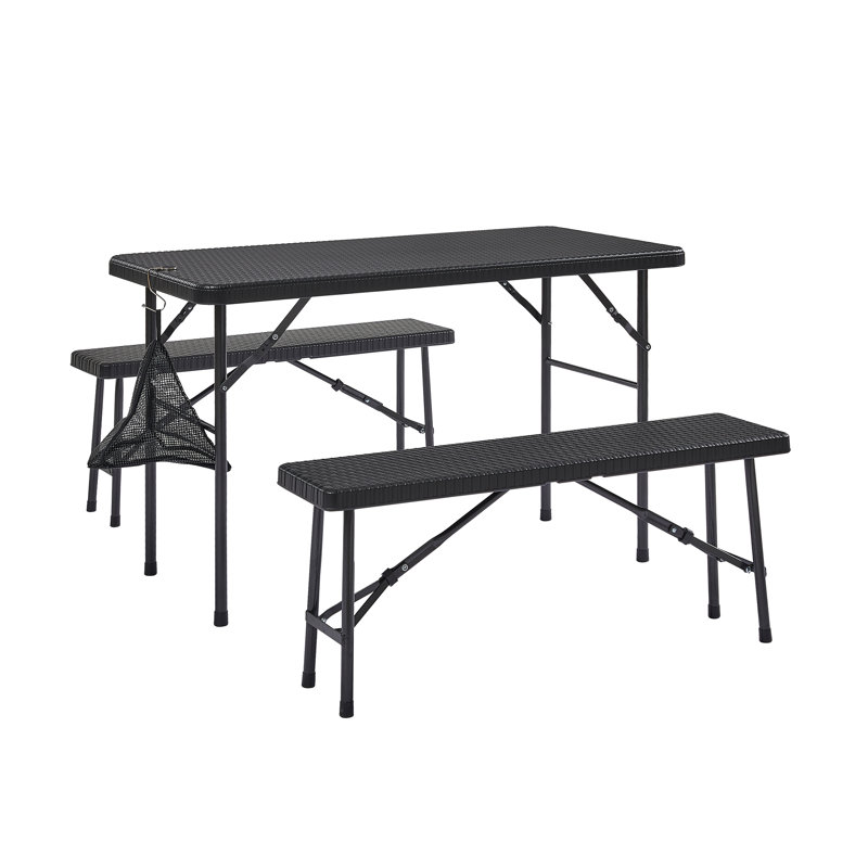 Bevilacqua Ebern Designs 47.24'' Black Foldable Poker Table