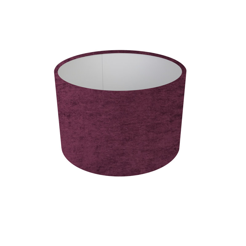 Linen Drum Lamp Shade ( Screw On ), 25cm H x 40cm W x 40cm D, Purple
