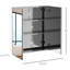 Armoire de salle de bain en acier inoxydable avec miroir 24 po x 26 po - Support mural à double porte pour articles de toilette pratiques