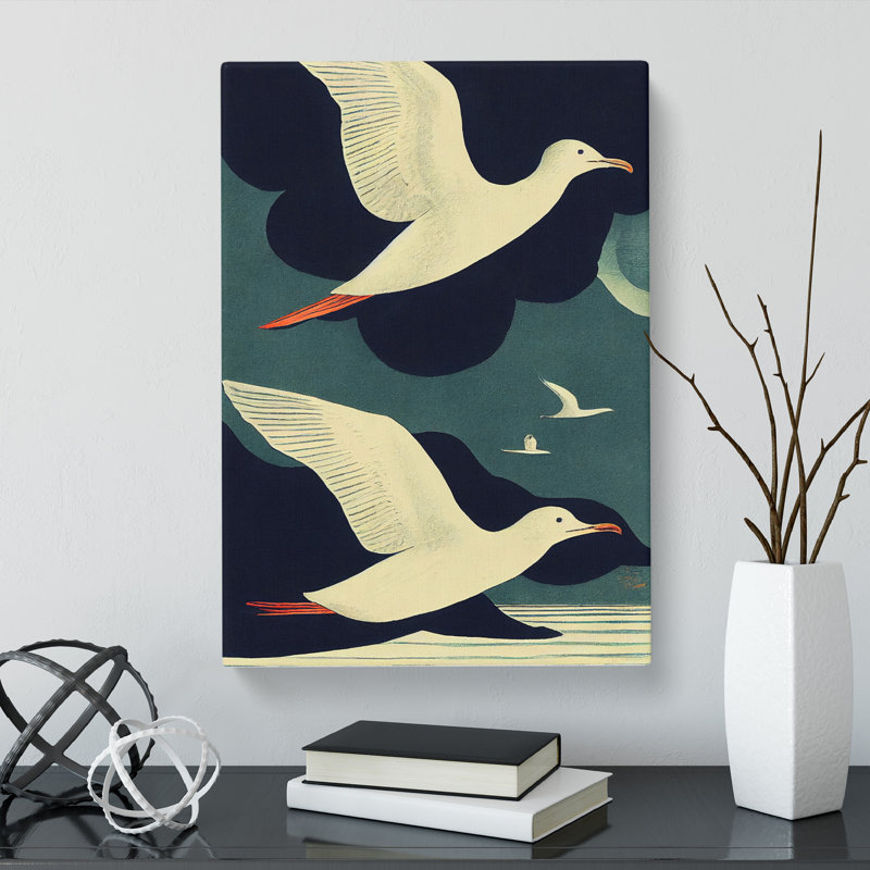 Seagull Abstract Art Vol.1 - Wrapped Canvas, 76cm H x 50cm W x 3cm D