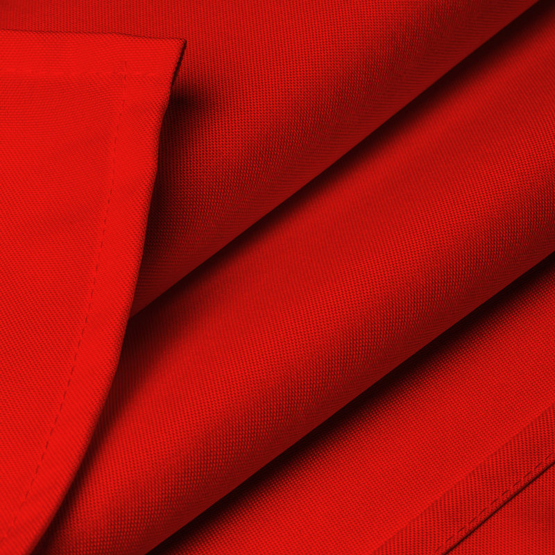  Solid Color Polyester Fitted Rectangular Tablecloth, Red, 96" L x 30" W