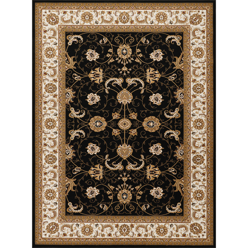 Tapis noir 2 pi 7 po x 9 pi 10 po Manchester