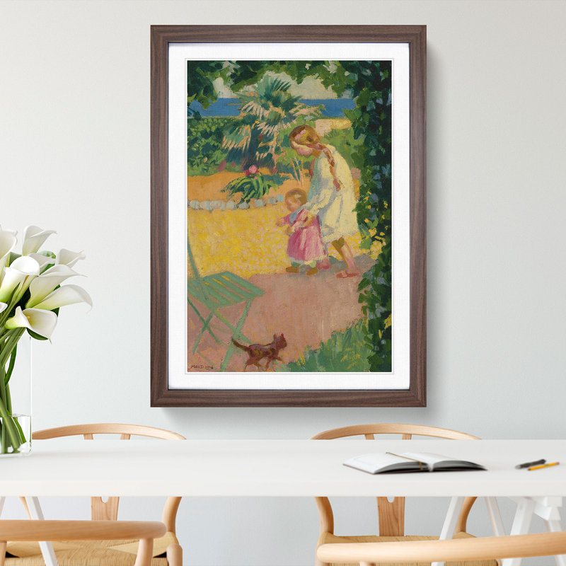 First Steps by Maurice Denis - Framed Print, 36cm H x 27cm W x 2cm D, Walnut Framed