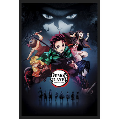 Demon Slayer, reproduction d'art encadrée