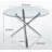 Chrome Dining Table with metal leg and glass-538736014-538736009