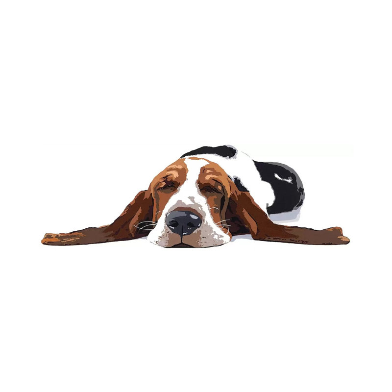 Workin' Like A Dog by Julie Ahmad - Wrapped Canvas Panoramic Print, 30.48 cm H x 91.44 cm W x 1.91 cm D