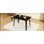 Table de salle à manger de style Mid-Century moderne avec pieds en bois massif et finition noire élégante pour les espaces compacts