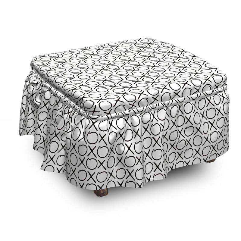 Box Cushion Ottoman Slipcover