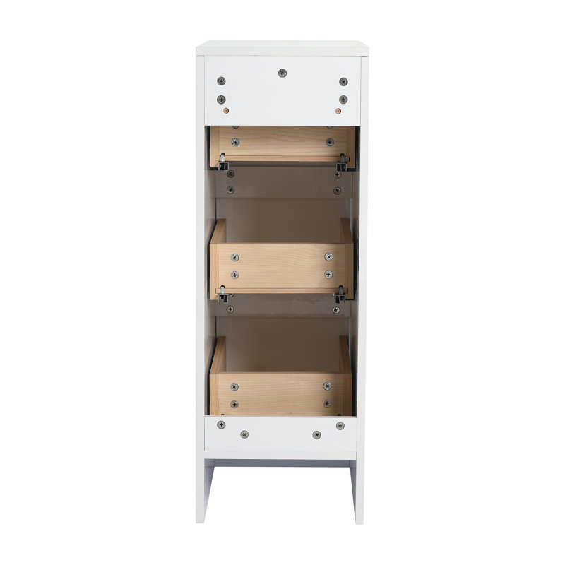 Ensemble de meuble-lavabo autoportant 72 po, 4 armoires de rangement et 2 armoires murales, portes et tiroirs à fermeture en douceur, blanc brillant, contreplaqué (KD-Packing)