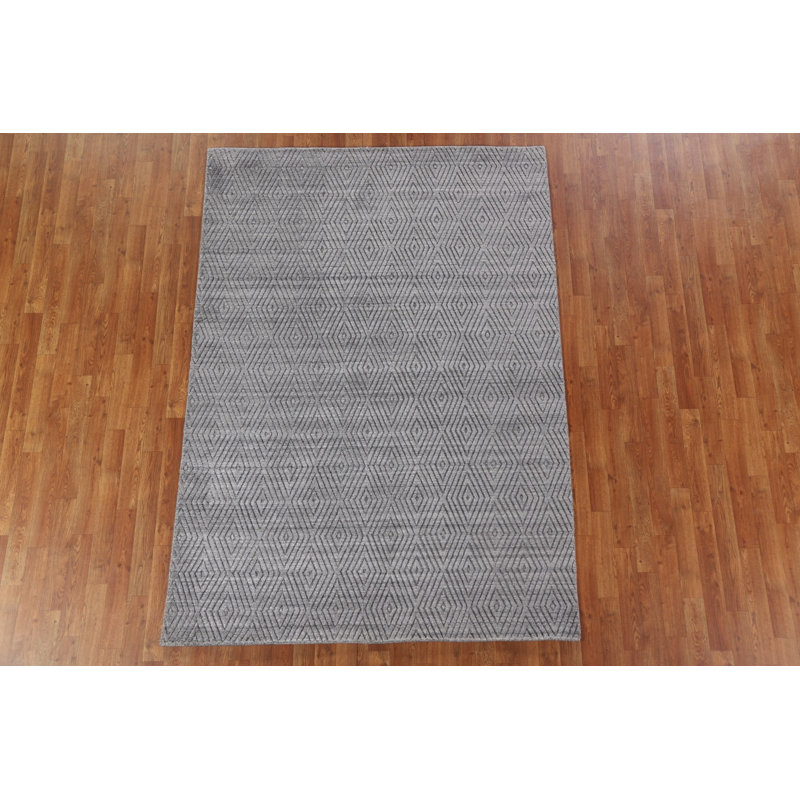 All-Over Wool Gabbeh Oriental Area Rug 5x8