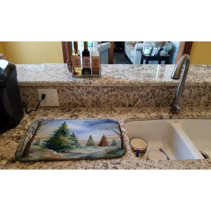 Christmas Trees Dish Drying Mat