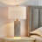 23.25" Grey Table Lamp With Bottom Night Light (Bulb Included) 