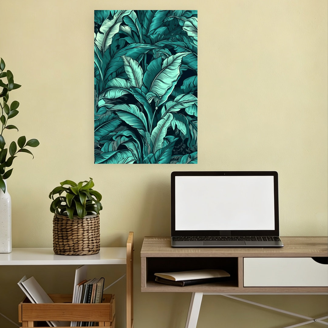 Lush Tropical Foliage Vibrant Abstract Forest Nature Wall Art Print