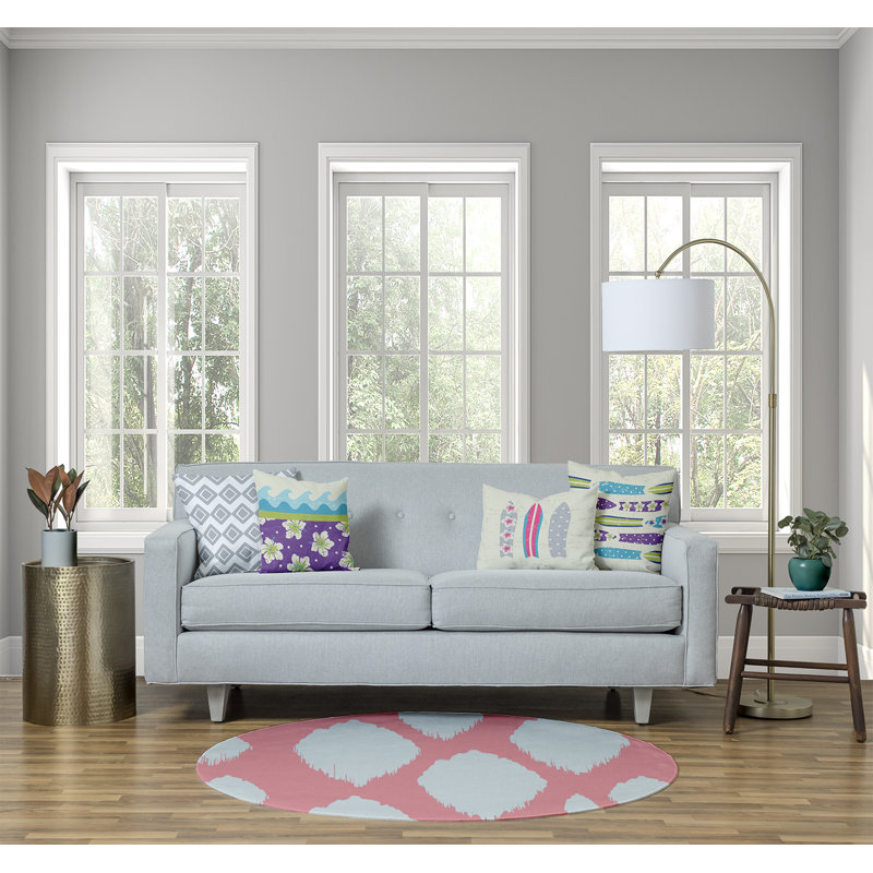 Lovelle Chenille Abstract Indoor Rug, Round 5'
