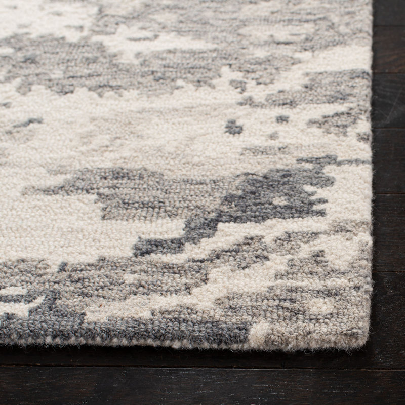 Jahiem Handmade Tufted Wool Multicolor Area Rug, Rectangle 10' x 14'
