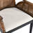 Woven Rattan Arm Design Upholstered Accent Chair