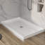 Receveur de douche 91 x 91 cm avec bonde centrale, fond texturé antidérapant et couvercle de bonde en acier inoxydable SS304