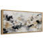 «Neutral Abstract Composition» en noir et or gris - reproduction d'art sur toile encadrée-126447855-126447858
