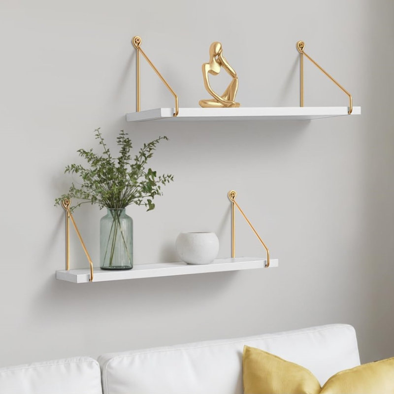 11.7"D x 16.5"W Floating Shelves for Wall,Bookshelf Organizers,Set of 2, 6.1" H x 16.5" W x 5.7" D