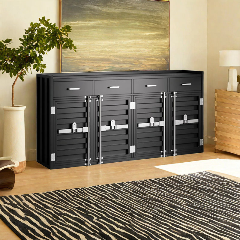 78.74'' Sideboard, Black, 35.4" H x 70.8" W x 15.7" D