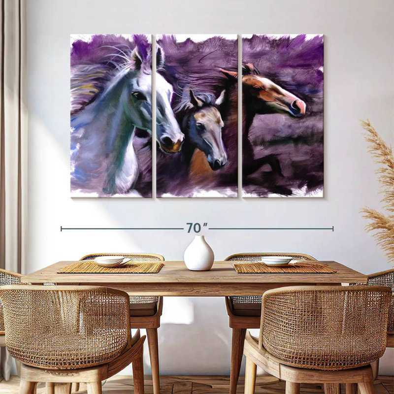 Brampt 3 Horses, 42" H x 65" W